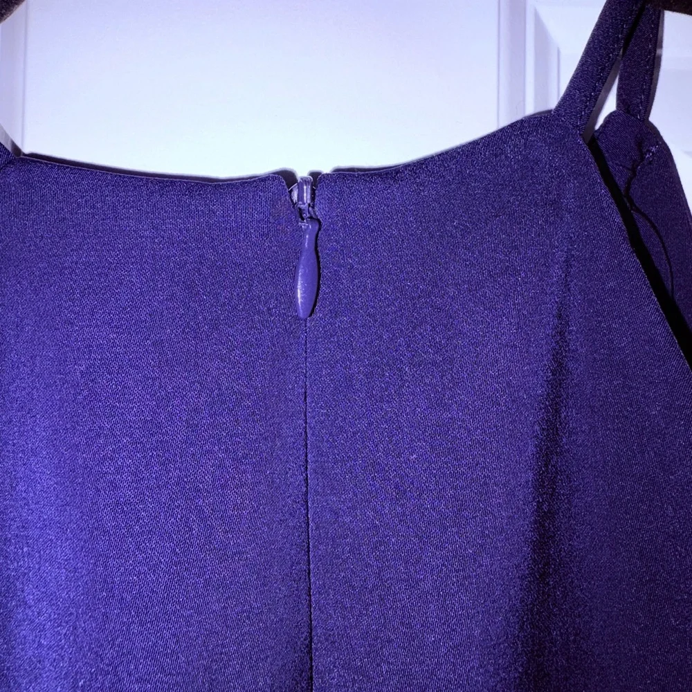 NWT Shona Joy Navy Blue Sleeveless Halter Midi Dress - Picture 4 of 7